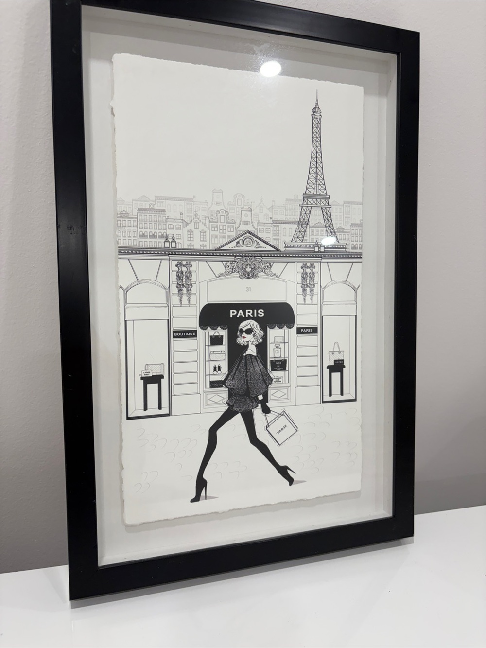 Paris Boutique Black & White Fashion Print Wall Decor